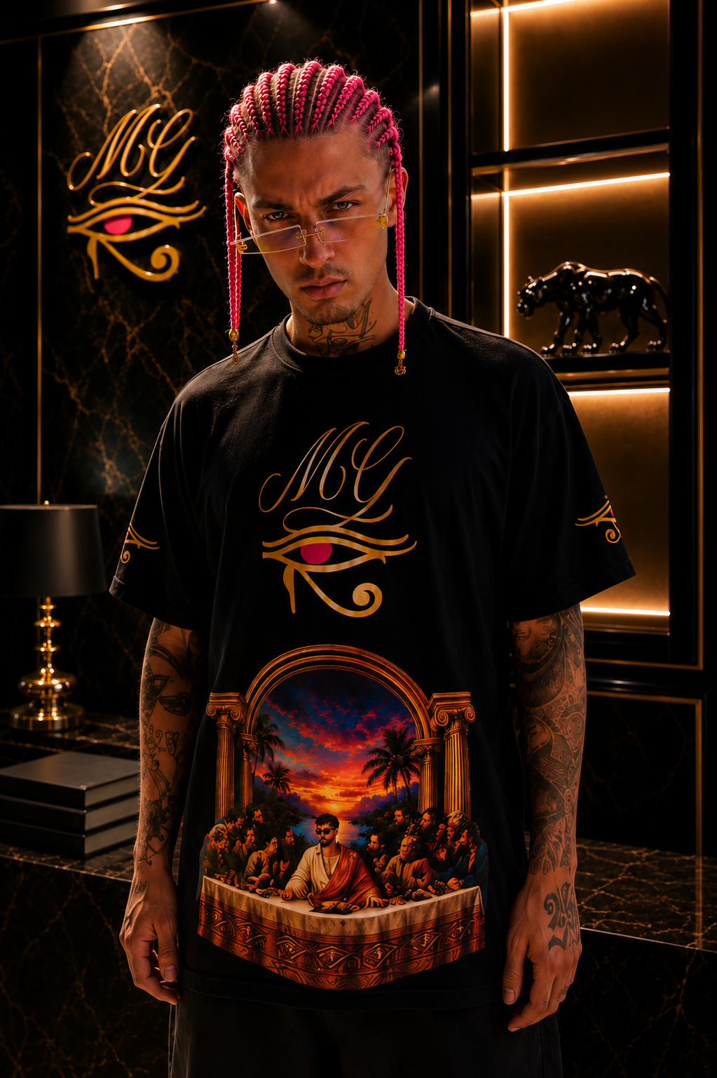 T-SHIRT BAD BUNNY ULTIMA CENA BLACK MARCANTUONO GARCIA