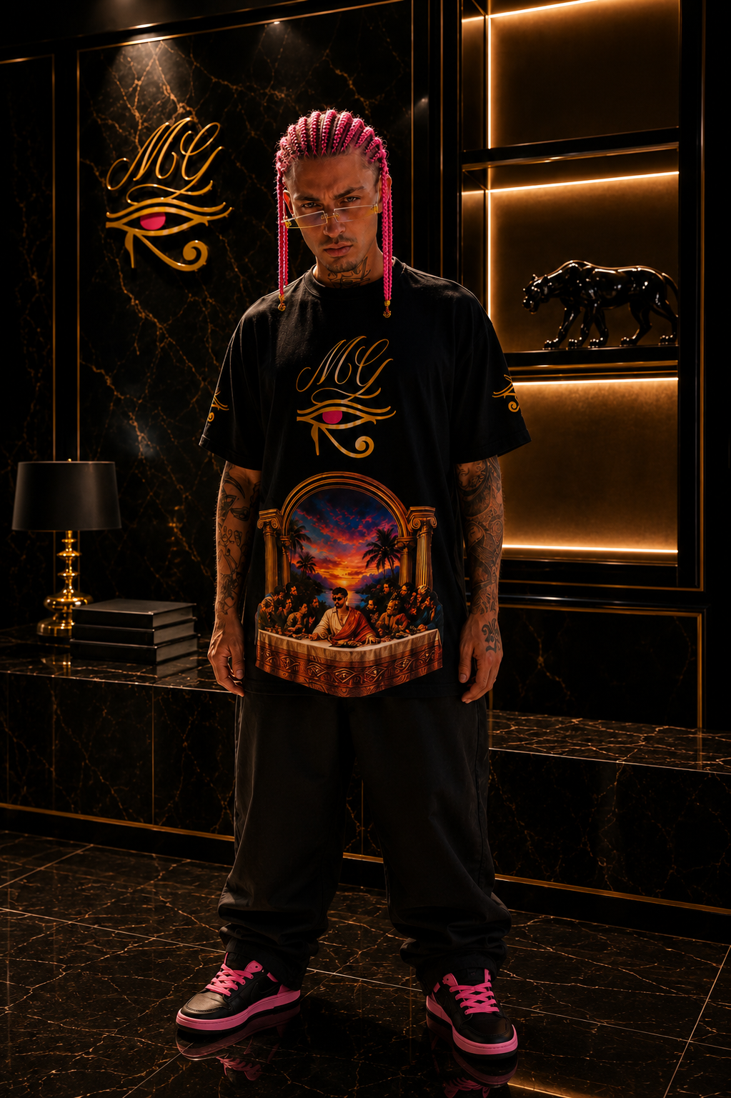T-SHIRT BAD BUNNY ULTIMA CENA BLACK MARCANTUONO GARCIA